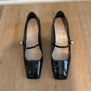 DIOR Black Patent Leather Mary Jane Shoes